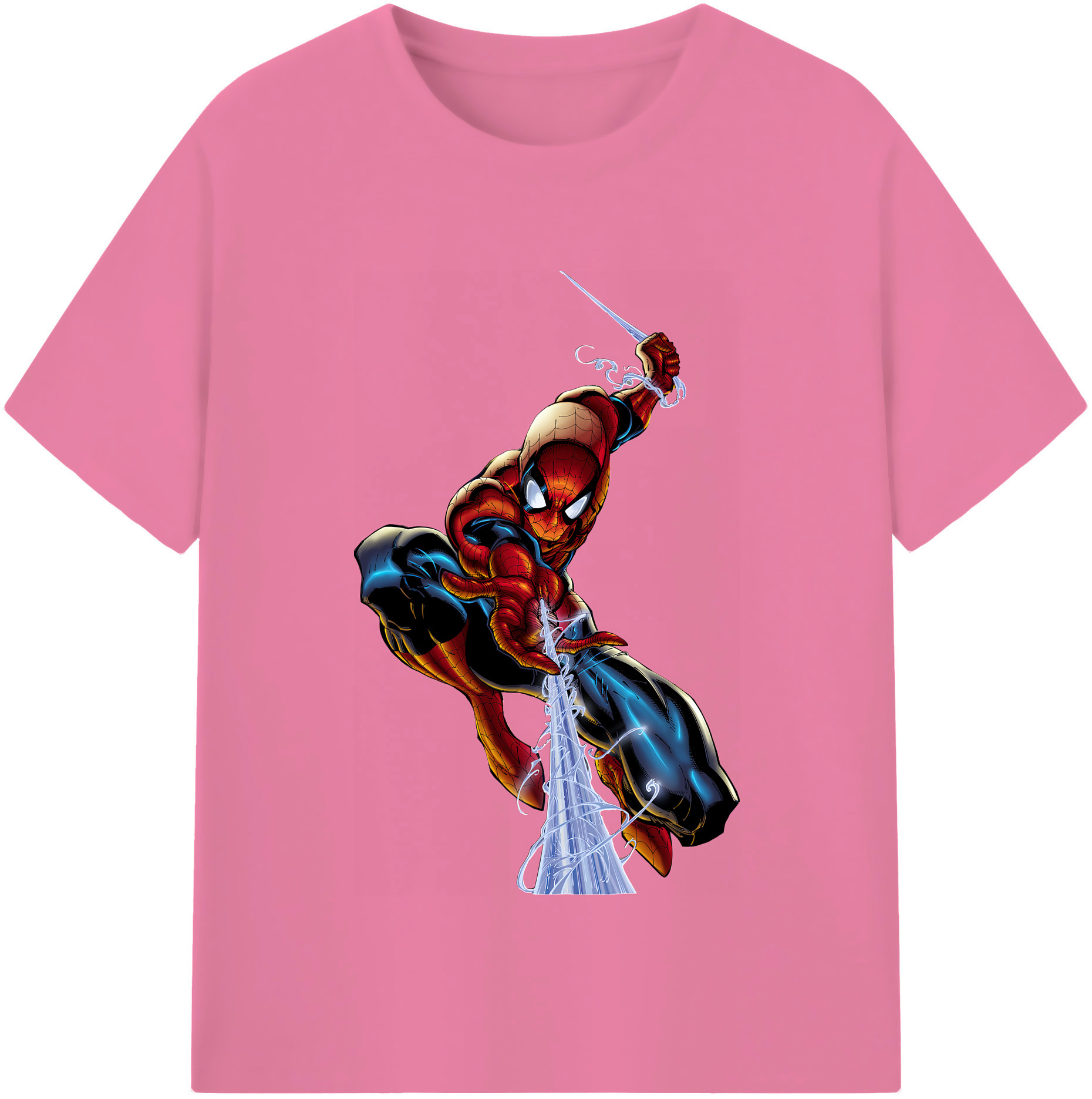 （画像用） Spider Man スパイダーマン 綿100％半袖Tシャツ（フロントプリント）